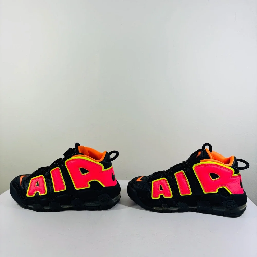 Nike‎ Air More Uptempo Orange Hot Punch Pink Black 917593-002 Mens 5.5 Women 7